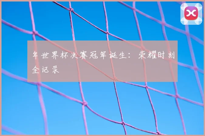 年世界杯决赛冠军诞生：荣耀时刻全记录